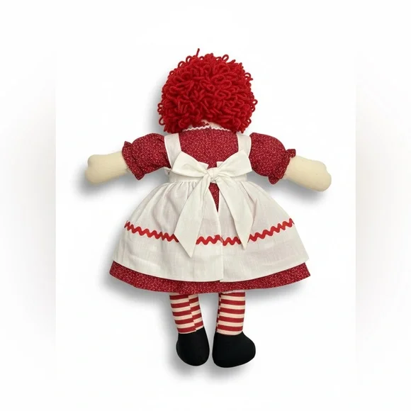 Handmade Raggedy Ann Style Cloth Doll 19” Soft Doll - Picture 4 of 6